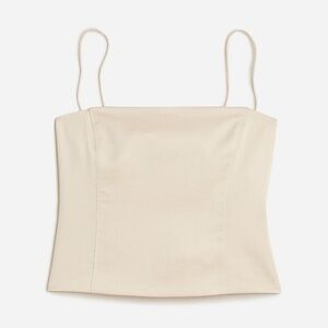 J.Crew Bustier Top in Stretch Satin – Champagne